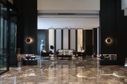 綿陽酒店定制高端黑色木紋裝飾貼膜案例-PVC木紋膜