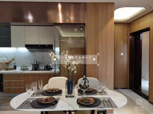 樣板間木紋膜裝飾貼膜多空間使用案例-PVC裝飾貼膜