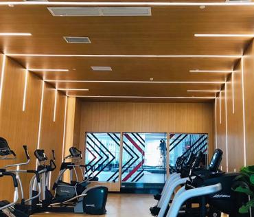 健身房使用LG木紋膜裝修案例-pvc裝飾貼膜